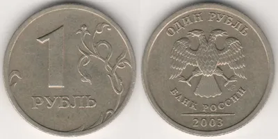 Монета 1 рубль 2003 года - цена и стоимость монеты