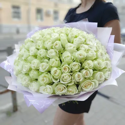 Роскошный букет из 101 розы (40-50см) - Доставка цветов в Астане