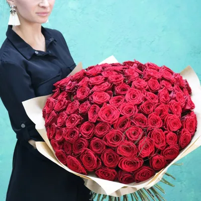 Букет из 101 розы нежный микс 50-60 см (Россия) под ленту - купить по цене  10350 ₽ с доставкой, Санкт-Петербург