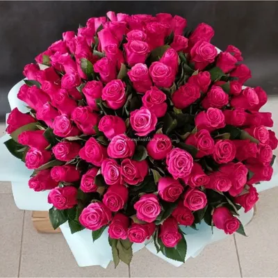 Букет из 101 розы (50см) – заказать в Красноярске в компании «Ромашково»