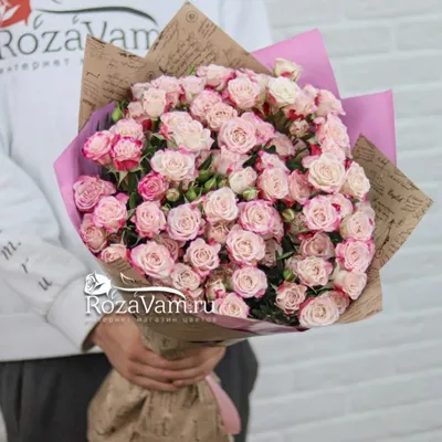 Букет из 15 кустовых роз Рефлекс 50 см - Арт. 4249
