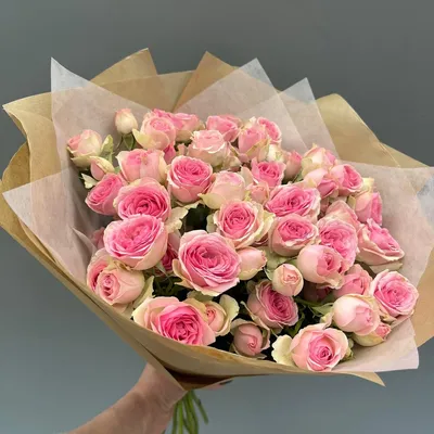 15 кремовых кустовых роз в букете за 6 190 руб. | Бесплатная доставка  цветов по Москве