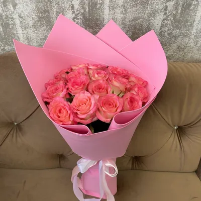 Букет из 15 роз Эквадор 100 см - купить в Москве по цене 7390 р - Magic  Flower