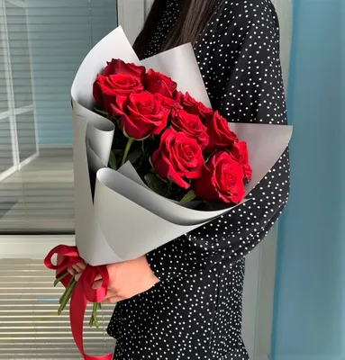 Букет 15 роз красных Новосибирск №195 - 🌹 Цветы заказ:
