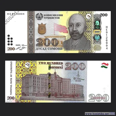 jcr_m* TAJIKISTAN 200 SOMONI 2010 P.21 *UNCIRCULATED* | eBay