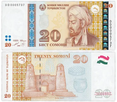 200 сомони Таджикистан 2018 год UNC Серия HB