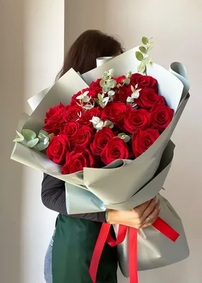21 красная роза 40 см | купить недорого | доставка по Москве и области