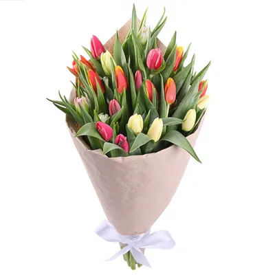 Букет фиолетовых тюльпанов | купить недорого | доставка по Москве и области