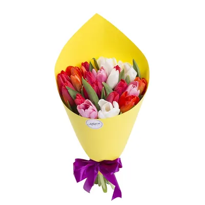21 сиреневый тюльпан - купить в Москве по цене 3390 р - Magic Flower