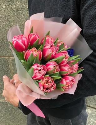 21 розовый тюльпан - купить цветы с доставкой | BUKETLAND