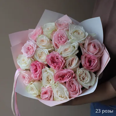 23 розы в оформлении \"Жемчужина души\", артикул: 333090863, с доставкой в  город Ярославль