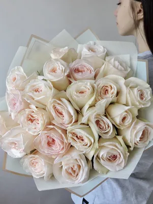 Монобукет из 23 роз \"Нежный возраст\" — Цветы, букеты и подарки с доставкой.  Бутово, Теплый стан