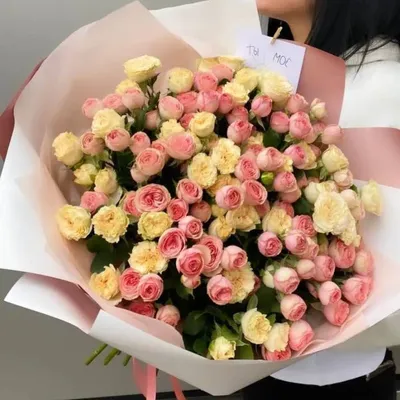 Букет из 25 кустовых роз заказать с доставкой в Челябинске - салон «Дари  Цветы»