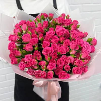 Купить 25 кустовых пионовидных роз 50 см по выгодной цене в Краснодаре.