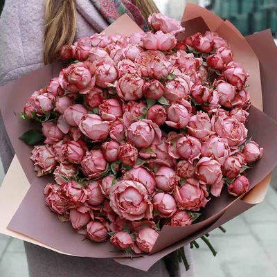 Купить Букет из 25 кустовых роз в Щёлково с доставкой - Lilium