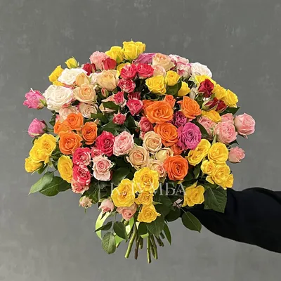 25 кустовых роз микс купить от 4700 рублей в Спб с доставкой | Fleur de Lys