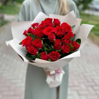 25 красных роз 40 см - купить в Москве по цене 2790 р - Magic Flower