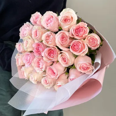 Букет из 25 розовых Кенийских роз (40 см) за 2790р. Позиция № 1920