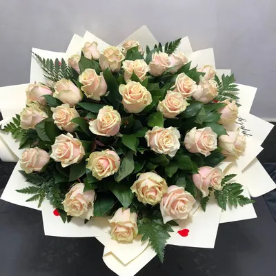 Заказать Букеты | Букет из 27 кустовых роз с бесплатной доставкой | Katty  Art Flowers