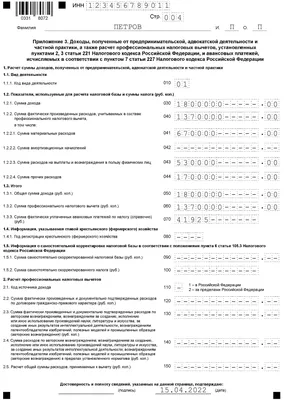 Отчет 3-НДФЛ для ИП