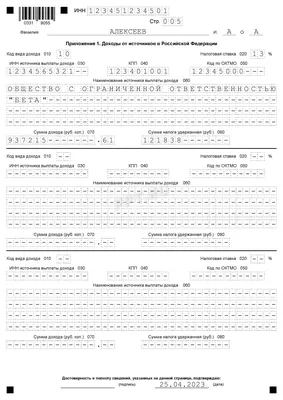 Образец заполнения налоговой декларации 3 НДФЛ в 2023 году | Скачать форму,  бланк