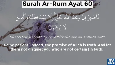 Surah Ar-Rum Ayat 60 (30:60 Quran) With Tafsir - My Islam