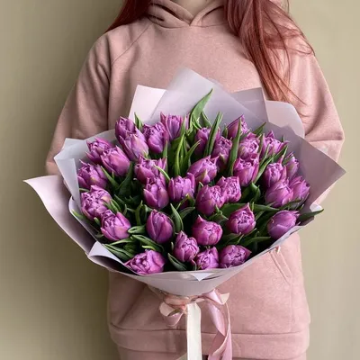 33 тюльпана микс (2 цвета) - купить цветы с доставкой | BUKETLAND