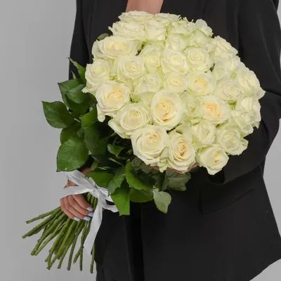 Букет из 35 белых роз - Доставкой цветов в Москве! 26820 товаров! Цены от  487 руб. Цветы Тут