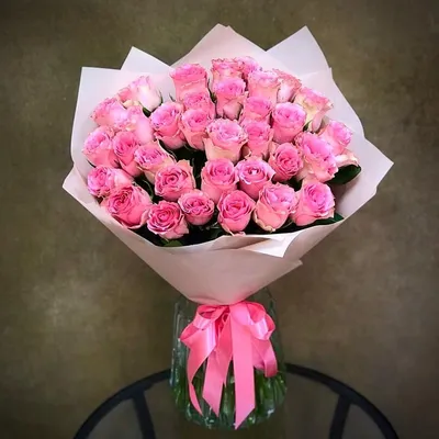 Необычный букет из 39 шикарных роз купить в Краснодаре с доставкой