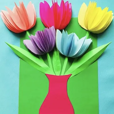 Цветы \"С 8 Марта!\" - объёмная 3D открытка ручной работы в интернет-магазине  Ярмарка Мастеров по цене 595 ₽ – SBFPIRU | Подарки на 8 марта, Москва -  доставка по России