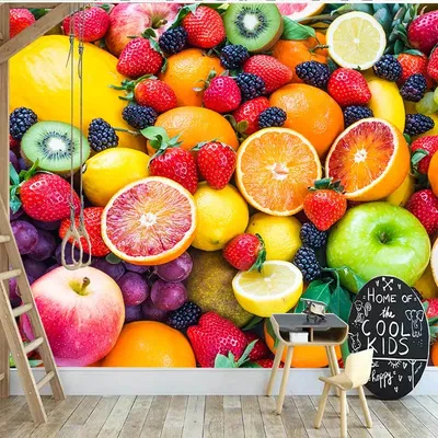 Пользовательские 3D обои для кухни комнаты клубника оранжевый фрукты фото  Настенная роспись для дома настенные бумаги для дома и украшения |  AliExpress