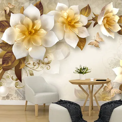 Фотообои 3Д Цветы купить на стену • Эко Обои