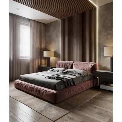 3Д панели в интерьере спальни: гипсовые, деревянные