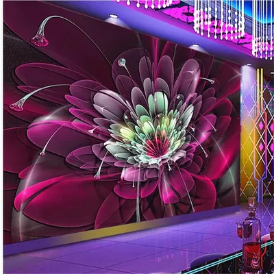3D Стереоскопические Обои Творческие Красивые Цветы Обои 3D Наглядные Обои  Для Гостиной От 1 838 руб. | DHgate