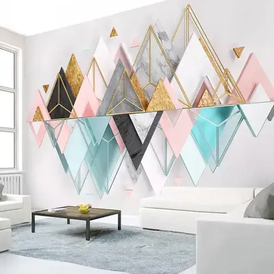 пользовательские настенные обои рулон 3d стереоскопический треугольник  металлическое стекло геометрическая гостиная тв фон настенные росписи фото  обои| Alibaba.com