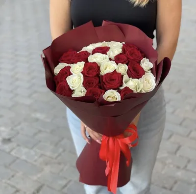 Купить Букет из 41 кустовой розы 💐 в СПБ недорого с бесплатной доставкой |  Amsterdam Flowes