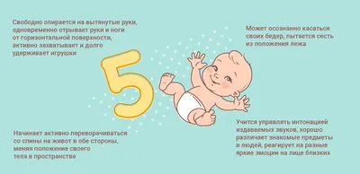 Развитие ребенка: 4-5 месяцев | Личный Педиатр | Дзен