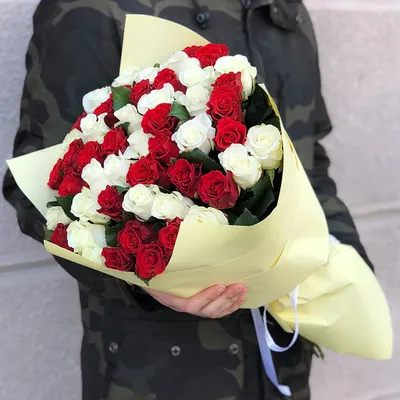 51 красная роза Гран При 50 см - заказать с доставкой по Украине