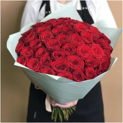 Букет 51 красная роза 50см в Санкт-Петербурге. Красные от официального  производителя с доставкой.