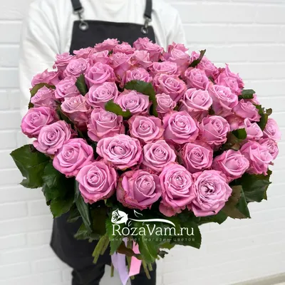 51 розовая роза 60 см | купить недорого | доставка по Москве и области
