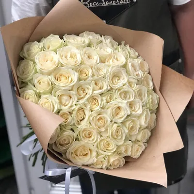 ᐉ 51 голландская роза 60 см в премиальном оформлении купить в Алматы,  отличная цена 55875.00 тенге | Интернет-магазин «Cvetok24»