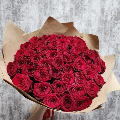 Купить букет Букет из 51 розы Аква 60 см в Краснодаре с доставкой