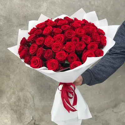 51 роза 70 см купить с доставкой в Москве букет 51 роза 70 см