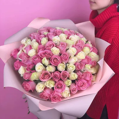Букет из 51 розы (70 см) – заказать в Красноярске в компании «Ромашково»