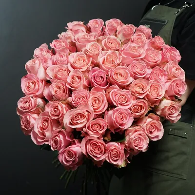 Букет из 51 розовой розы 70 см купить недорого с доставкой в Челябинске