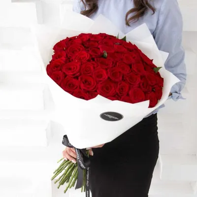 Купить 51 Роза Эквадор Красный (70 см) FunRose Набор купить букеты и цветы  в магазине Москвы FunRose.ru