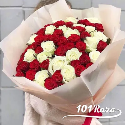 51 белая роза 80 см купить недорого с доставкой в Челябинске
