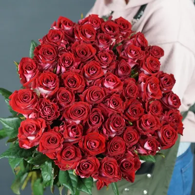 Купить 51 белую розу 80 см с доставкой в Москве | цветы-24.москва