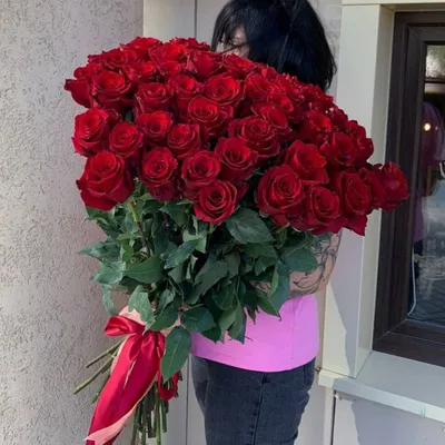 51 роза красная 40 см - заказ и доставка по Челябинску
