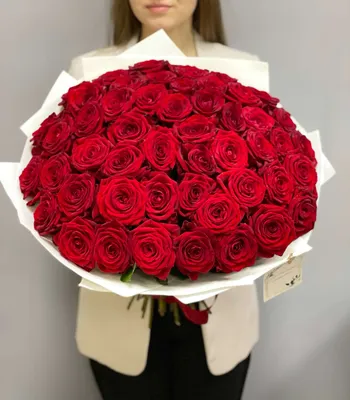 Красный Джони 51 роза, Цветы и подарки Кемерово, Кемеровская область,  Россия, купить по цене 20450 RUB, Монобукеты в Цветочная мастерская Olia с  доставкой | Flowwow